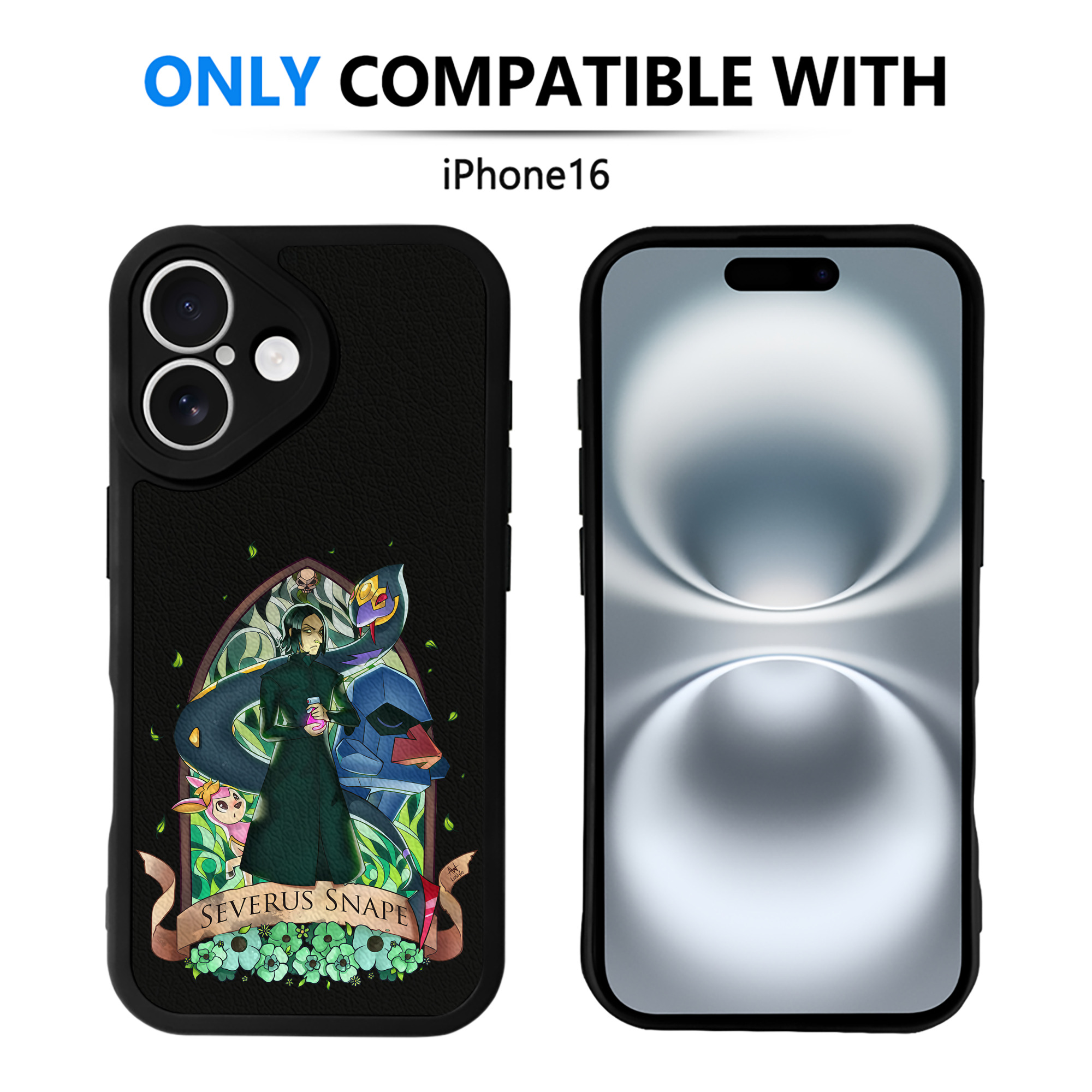 （画像用） Harry Potter ハリー・ポッターシリーズ 【iPhone 16シリーズ対応】シリコンスマホケース（レザー調） 材質：シリコン